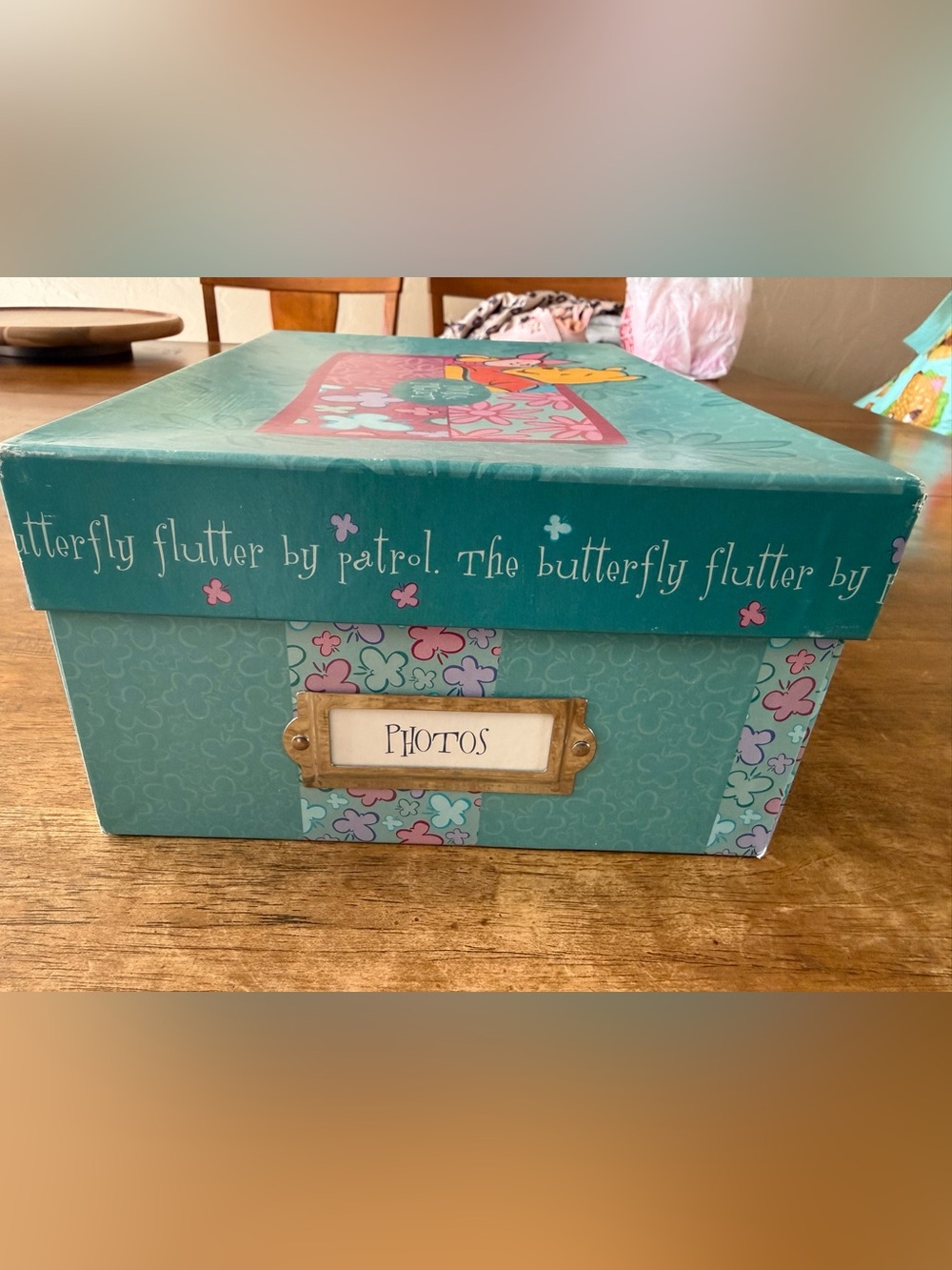 Vtg Winnie the Pooh & Friends Photo Keepsake Storage Box Pooh, Piglet, Tigger